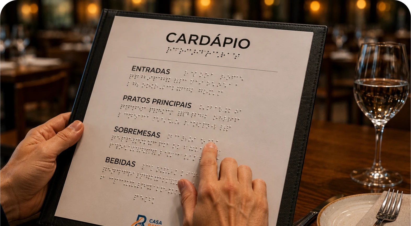 Cardápios acessíveis