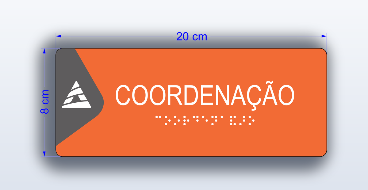 Placa Coordenação - padrão Anhanguera