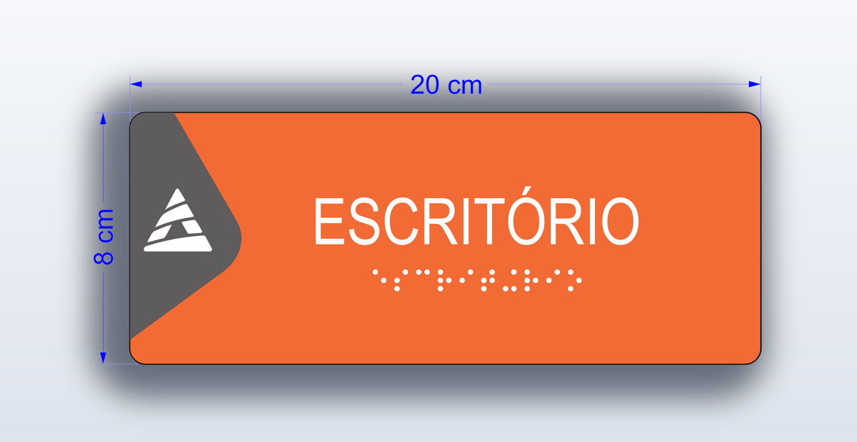 Placa Escritório - padrão Anhanguera