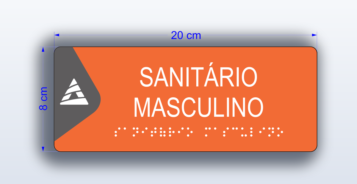 Placa Sanitario Masculino - padrão Anhanguera