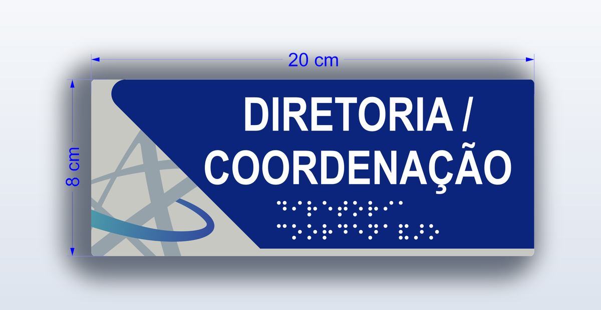 Placa Diretoria Coordenação - padrão Cruzeiro do Sul