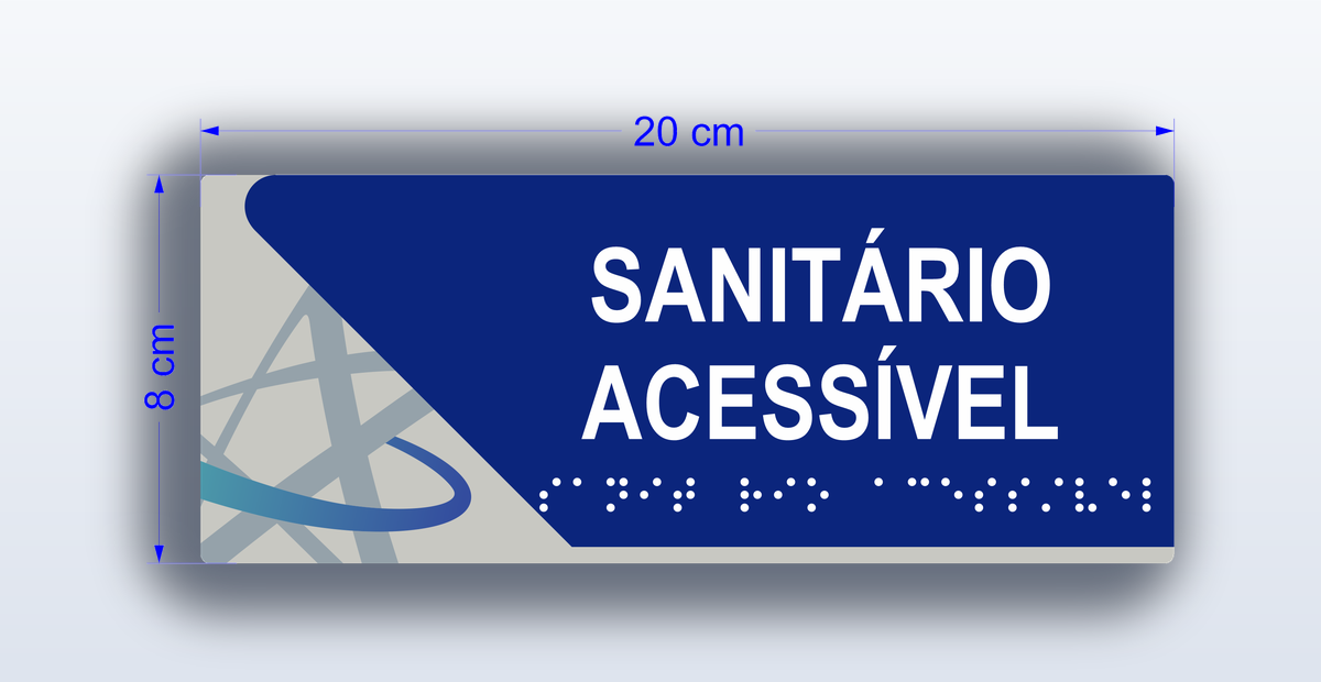 Placa Sanitário Acessível - padrão Cruzeiro do Sul
