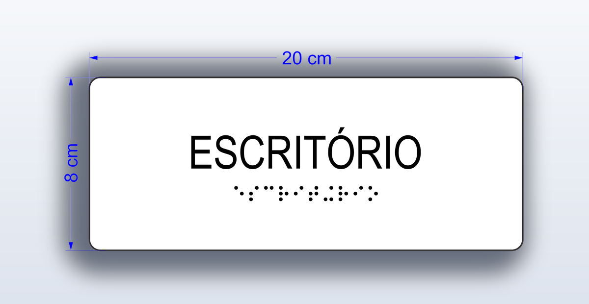 Placa Escritório - padrão Estácio