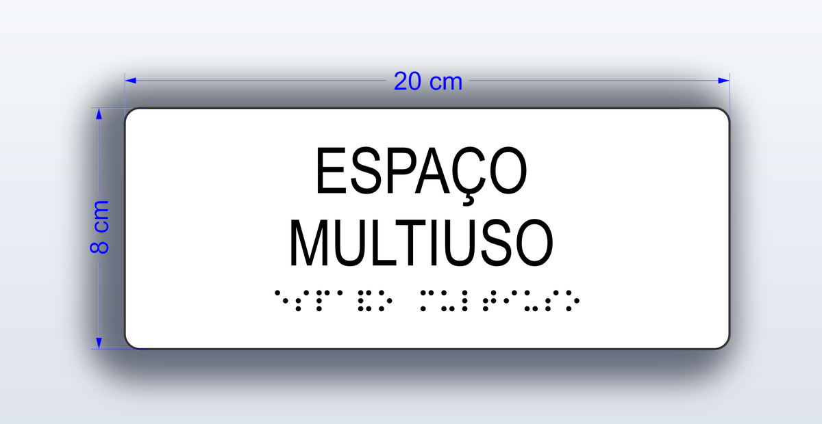 Placa Espaço Multiuso - padrão Estácio