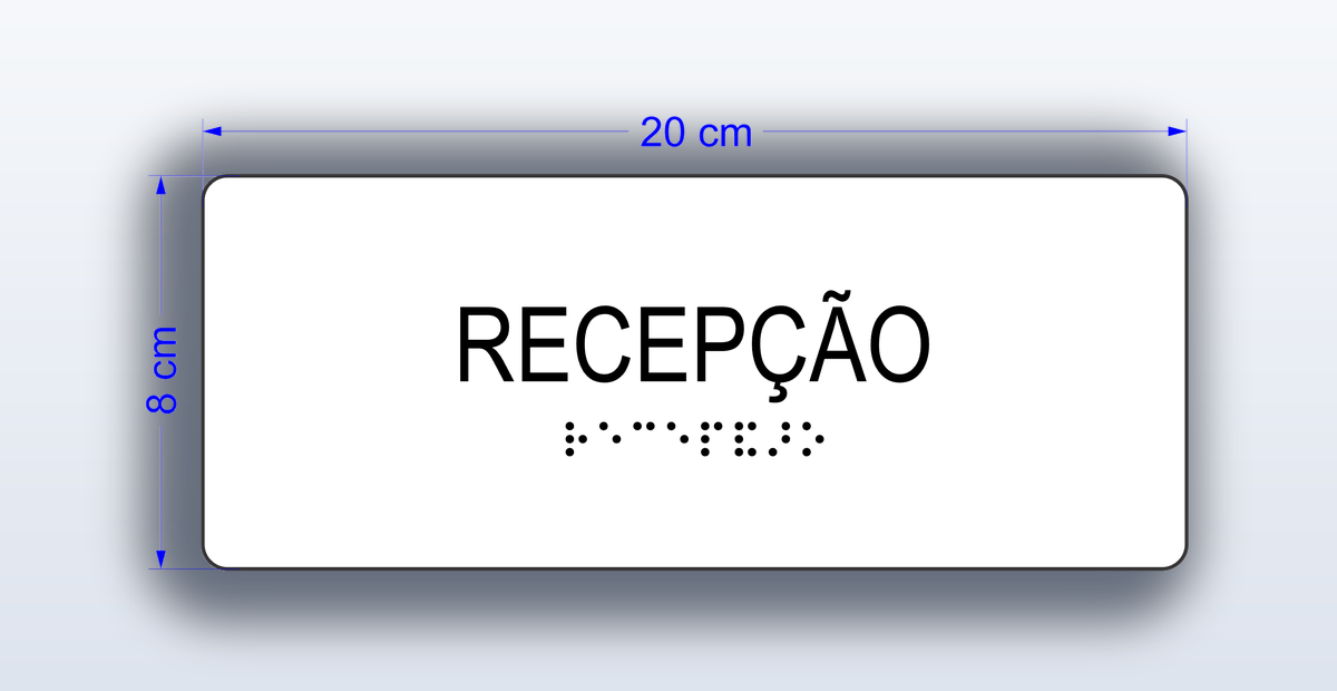 Placa Recepção - padrão Estácio