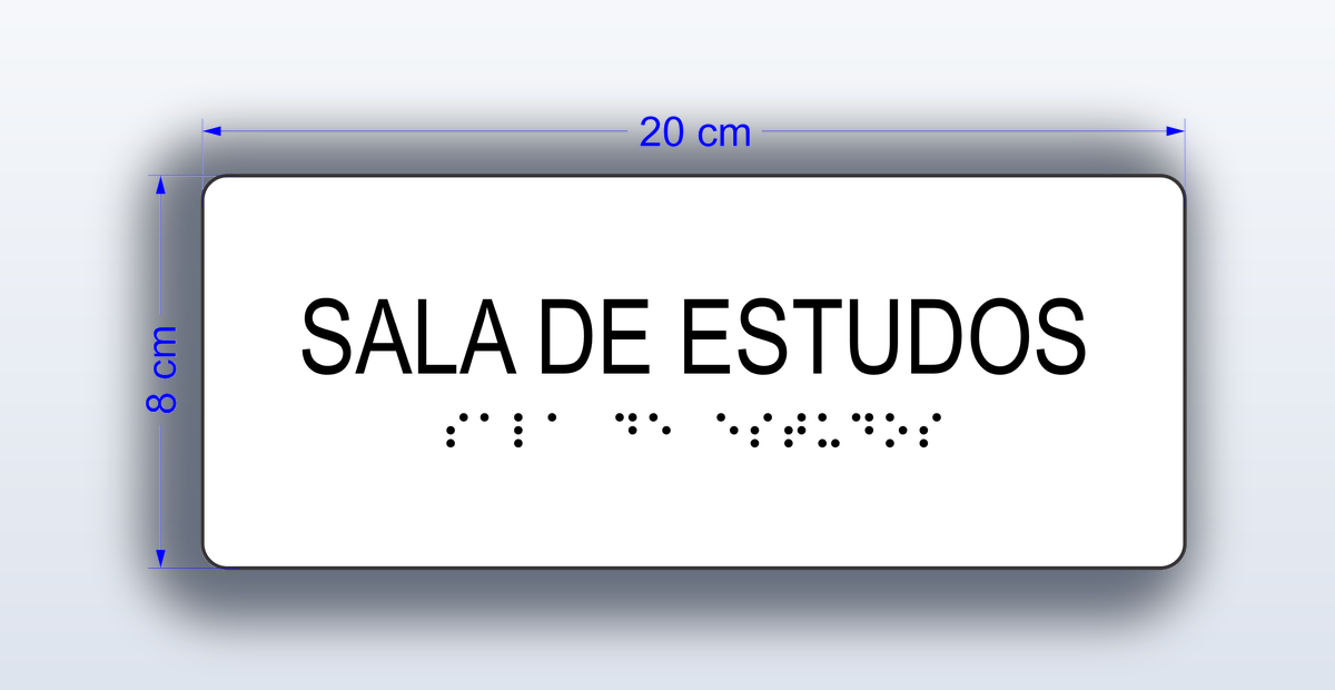 Placa Sala de Estudos - padrão Estácio