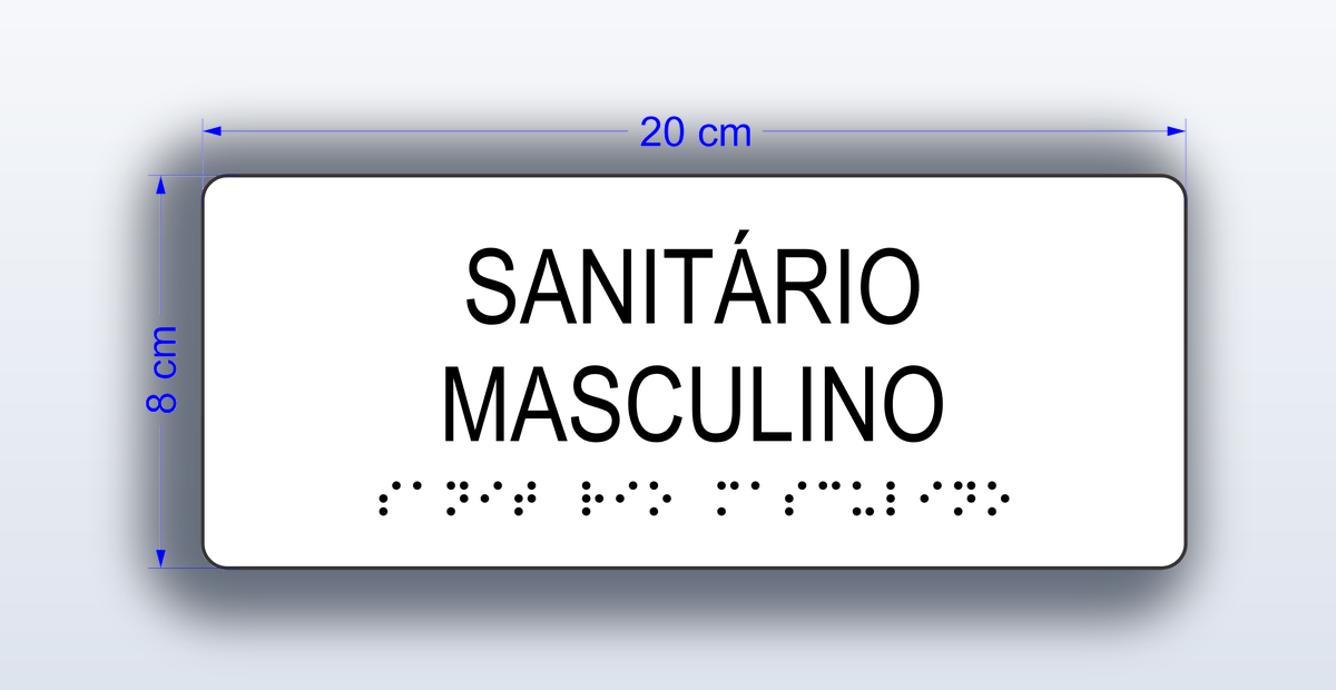 Placa Sanitário Masculino - padrão Estácio
