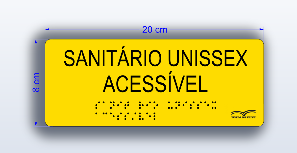 Placa Sanitário Unissex Acessível - padrão Uniasselvi