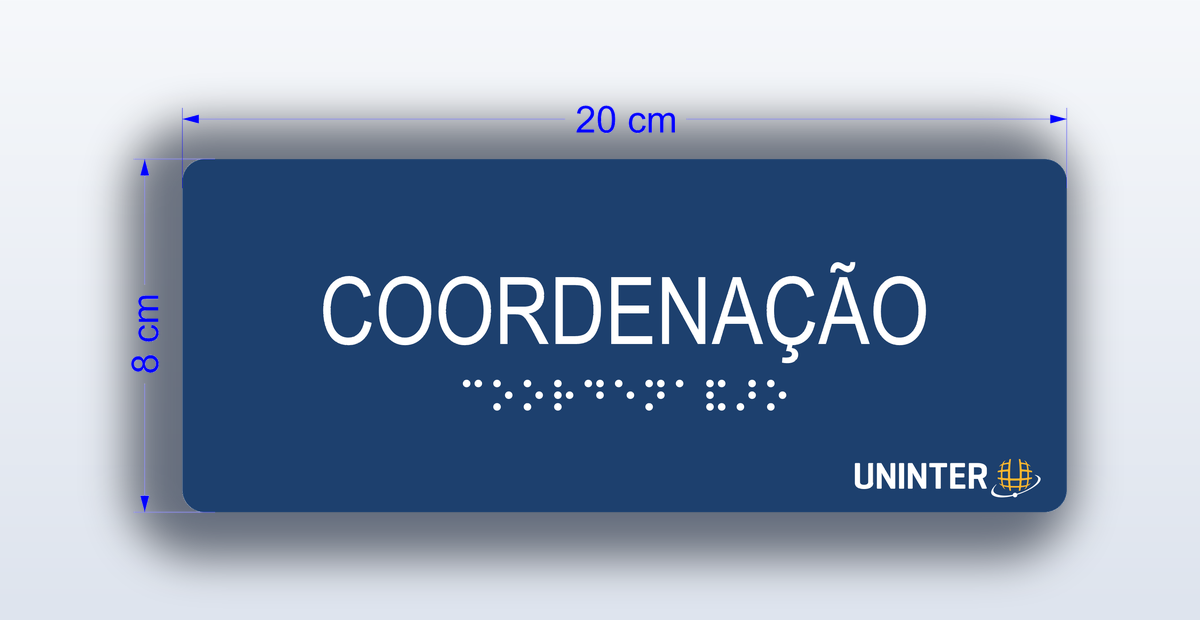 Placa Coordenação - padrão Uninter