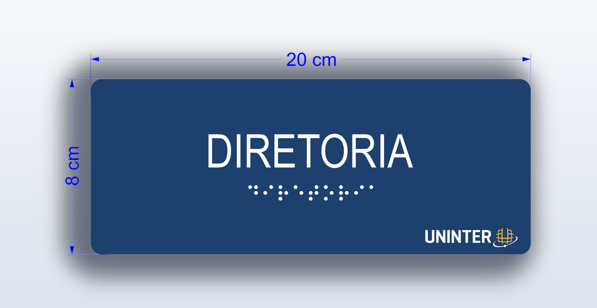 Placa Diretoria - padrão Uninter