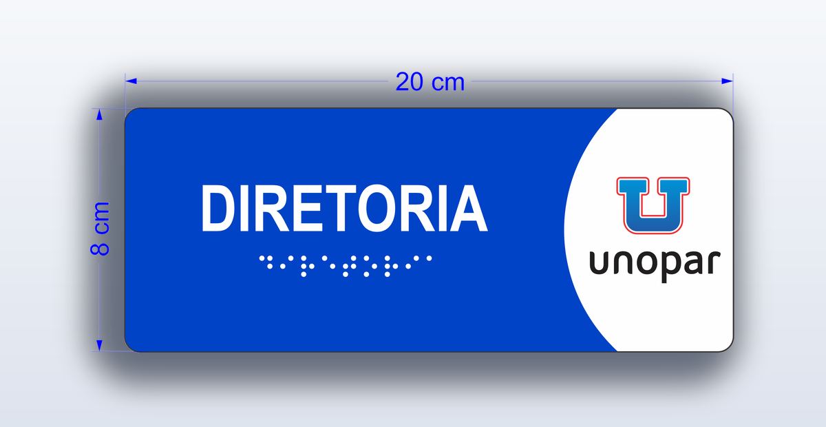 Placa Diretoria - padrão Unopar