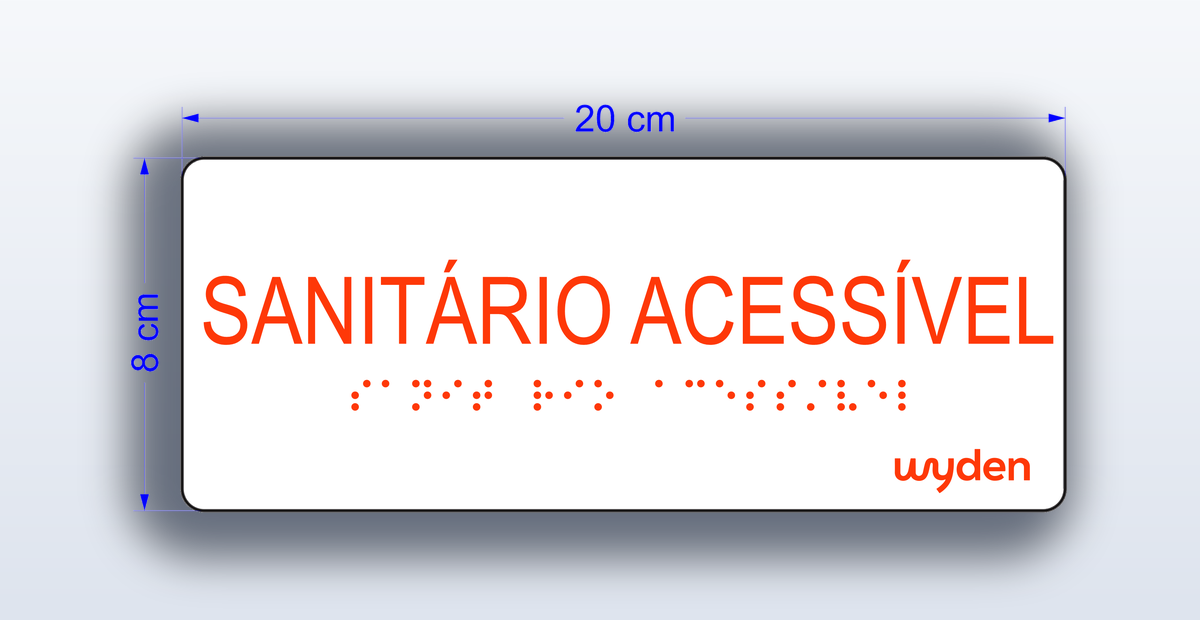 Placa Sanitario Acessível - padrão Wyden
