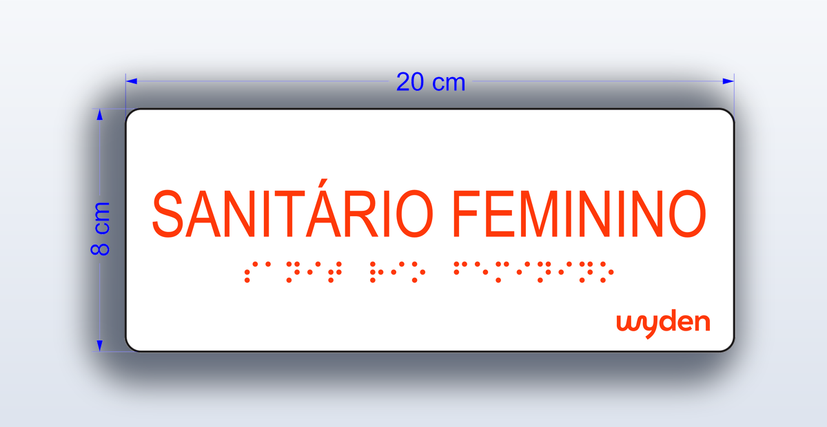 Placa Sanitario Feminino - padrão Wyden