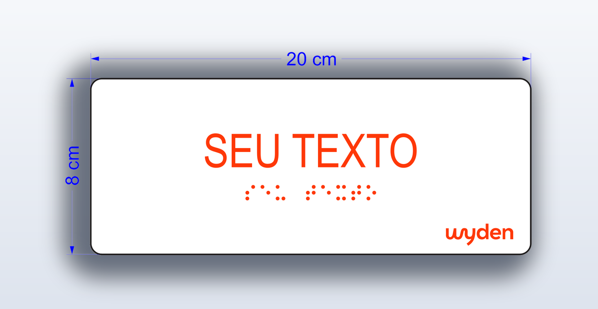 Placa Seu Texto - padrão Wyden